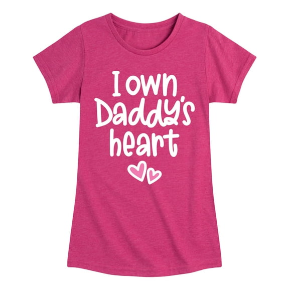 Instant Message - I Own Daddy's Heart - Toddler & Youth Girls Short Sleeve Graphic T-Shirt