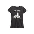 thumbnail image 1 of Instant Message - I Put Out For Santa - Women's Short Sleeve Graphic T-Shirt, 1 of 5