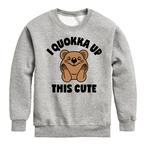 Instant Message - I Quokka Up This Cute - Toddler & Youth Crewneck Fleece Sweatshirt