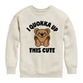 thumbnail image 1 of Instant Message - I Quokka Up This Cute - Toddler & Youth Crewneck Fleece Sweatshirt, 1 of 6