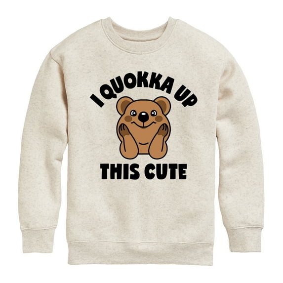 Instant Message - I Quokka Up This Cute - Toddler & Youth Crewneck Fleece Sweatshirt