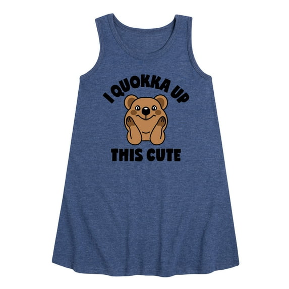 Instant Message - I Quokka Up This Cute - Toddler & Youth Girls A-line Dress
