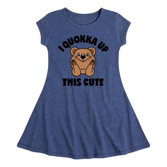 Instant Message - I Quokka Up This Cute - Toddler & Youth Girls Fit & Flare Dress