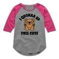 thumbnail image 1 of Instant Message - I Quokka Up This Cute - Toddler & Youth Girls Raglan Graphic T-Shirt, 1 of 6