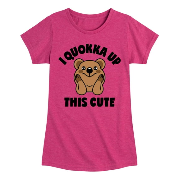 Instant Message - I Quokka Up This Cute - Toddler & Youth Girls Short Sleeve Graphic T-Shirt