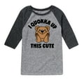 thumbnail image 1 of Instant Message - I Quokka Up This Cute - Toddler & Youth Raglan Graphic T-Shirt, 1 of 5