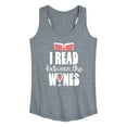 thumbnail image 1 of Instant Message - I Read Between The Wines - Women's Racerback Tank Top, 1 of 6