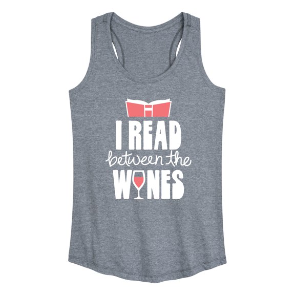 Instant Message - I Read Between The Wines - Women's Racerback Tank Top