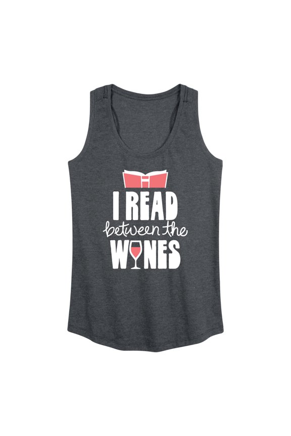- I Read Between The Wines Graphic Racerback Tank