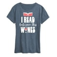 thumbnail image 1 of Instant Message - I Read Between The Wines - Women's Short Sleeve Graphic T-Shirt, 1 of 6