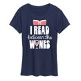 thumbnail image 1 of Instant Message - I Read Between The Wines - Women's Short Sleeve Graphic T-Shirt, 1 of 6