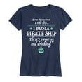 thumbnail image 1 of Instant Message - I Run a Pirate Ship - Women's Short Sleeve Graphic T-Shirt, 1 of 5
