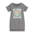 thumbnail image 1 of Instant Message - I Scream, You Scream - Ice Cream World Tour - Toddler & Youth Girls Fleece Dress, 1 of 6