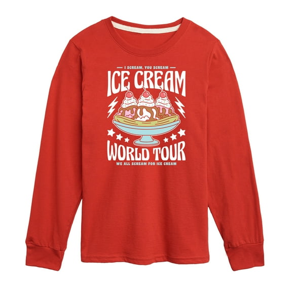 Instant Message - I Scream, You Scream - Ice Cream World Tour - Toddler & Youth Long Sleeve Graphic T-Shirt