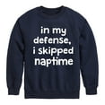 thumbnail image 1 of Instant Message - I Skipped Naptime - Toddler & Youth Crewneck Fleece Sweatshirt, 1 of 6