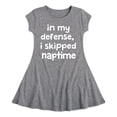 thumbnail image 1 of Instant Message - I Skipped Naptime - Toddler & Youth Girls Fit & Flare Dress, 1 of 1