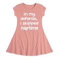 thumbnail image 1 of Instant Message - I Skipped Naptime - Toddler & Youth Girls Fit & Flare Dress, 1 of 1
