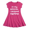 thumbnail image 1 of Instant Message - I Skipped Naptime - Toddler & Youth Girls Fit & Flare Dress, 1 of 1