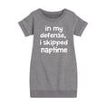 thumbnail image 1 of Instant Message - I Skipped Naptime - Toddler & Youth Girls Fleece Dress, 1 of 6