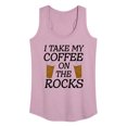 thumbnail image 1 of Instant Message - I Take My Coffee On The Rocks - Women's Racerback Tank Top, 1 of 6