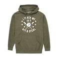 thumbnail image 1 of Instant Message - I Teach My Kid To Hit And Steal - Men's Pullover Hooded Fleece Sweatshirt, 1 of 7