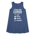 thumbnail image 1 of Instant Message - I Train My Brain - Toddler & Youth Girls A-line Dress, 1 of 6