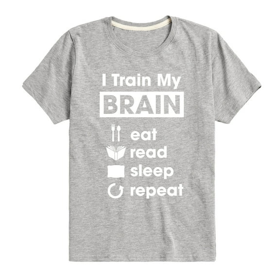 Instant Message - I Train My Brain - Toddler & Youth Short Sleeve Graphic T-Shirt