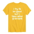 thumbnail image 1 of Instant Message - I Try To Be Good Grandpa - Toddler and Youth Short Sleeve Graphic T-Shirt, 1 of 6