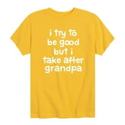 Instant Message - I Try To Be Good Grandpa Short Sleeve Graphic T-Shirt