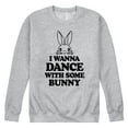 thumbnail image 1 of Instant Message - I Wanna Dance With Some Bunny - Men's Crew Neck Fleece Pullover, 1 of 6