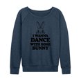 thumbnail image 1 of Instant Message - I Wanna Dance With Some Bunny - Women's Lightweight French Terry Long Sleeve Shirt, 1 of 6