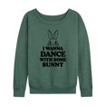 thumbnail image 1 of Instant Message - I Wanna Dance With Some Bunny - Women's Lightweight French Terry Long Sleeve Shirt, 1 of 6