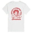 thumbnail image 1 of Instant Message - I Want A Cowboy For Christmas - Men's Short Sleeve Graphic T-Shirt, 1 of 5