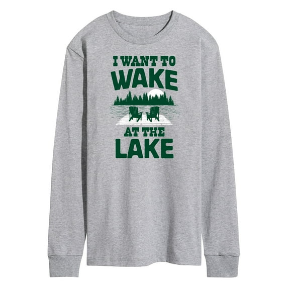Instant Message - I Want To Wake At The Lake - Men's Long Sleeve T-Shirt