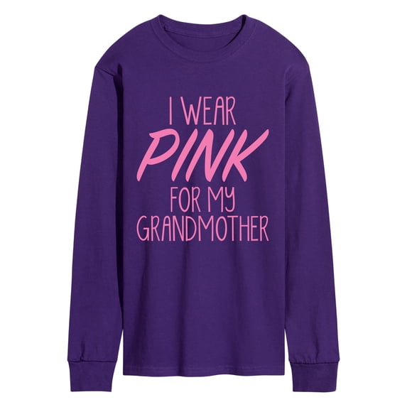 Instant Message - I Wear Pink For My Grandmother Long Sleeve Graphic T-Shirt