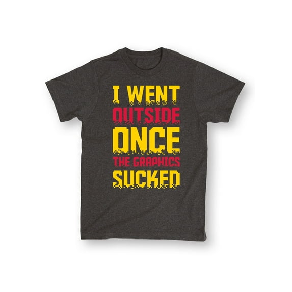 Instant Message - I Went Outside Once - Men's Short Sleeve Graphic T-Shirt