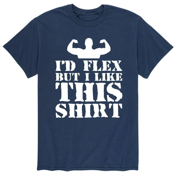 Instant Message - I'd Flex But I Like This Shirt - Men's Short Sleeve Graphic T-Shirt