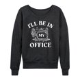 thumbnail image 1 of Instant Message - I'll Be In My Office; Sewing - Women's Lightweight French Terry Long Sleeve Shirt, 1 of 6