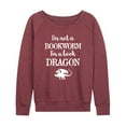 thumbnail image 1 of Instant Message - I'm A Book Dragon - Women's Lightweight French Terry Long Sleeve Shirt, 1 of 6