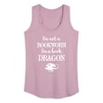 thumbnail image 1 of Instant Message - I'm A Book Dragon - Women's Racerback Tank Top, 1 of 6