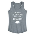 thumbnail image 1 of Instant Message - I'm A Book Dragon - Women's Racerback Tank Top, 1 of 6
