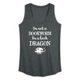 thumbnail image 1 of Instant Message - I'm A Book Dragon - Women's Racerback Tank Top, 1 of 6