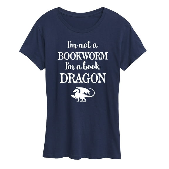 Instant Message - I'm A Book Dragon - Women's Short Sleeve Graphic T-Shirt