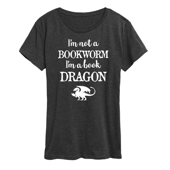 Instant Message - I'm A Book Dragon - Women's Short Sleeve Graphic T-Shirt