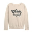 thumbnail image 1 of Instant Message - I'm A Capricorn I Overthink - Women's Lightweight French Terry Long Sleeve Shirt, 1 of 6