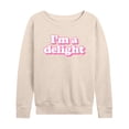 thumbnail image 1 of Instant Message - I'm A Delight - Women's Lightweight French Terry Long Sleeve Shirt, 1 of 6