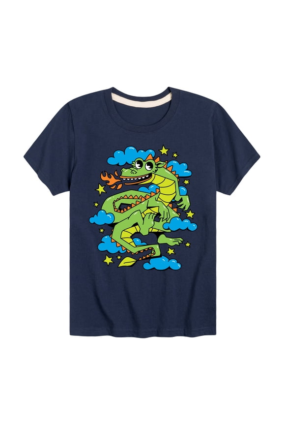 - I'm A Dragon In The Clouds Short Sleeve Graphic T-Shirt
