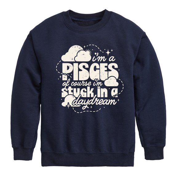 Instant Message - I'm A Pisces Daydream - Toddler & Youth Crewneck Fleece Sweatshirt