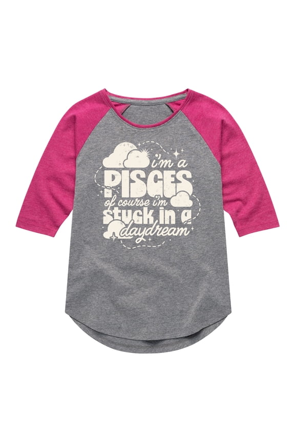 - I'm A Pisces Daydream - Toddler & Youth Girls Raglan Graphic T-Shirt