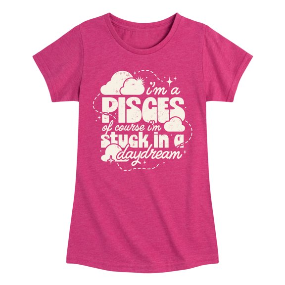 Instant Message - I'm A Pisces Daydream - Toddler & Youth Girls Short Sleeve Graphic T-Shirt